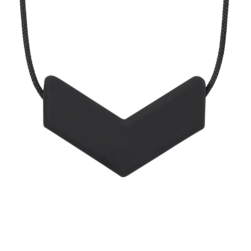Sensory Corner Black - XT Medium Ark Chevron Chew Necklace