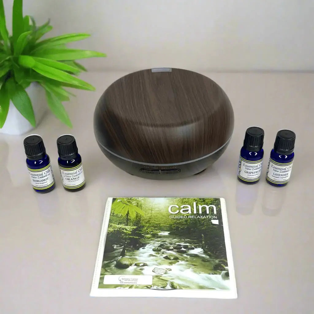 vendor-unknown Smell Dark Wood 4 Oil Set Diffuser Starter Kit Wood 200ml