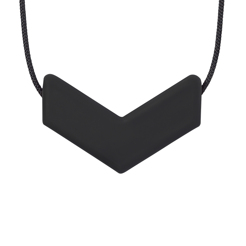 Sensory Corner Black - XT Medium Ark Chevron Chew Necklace