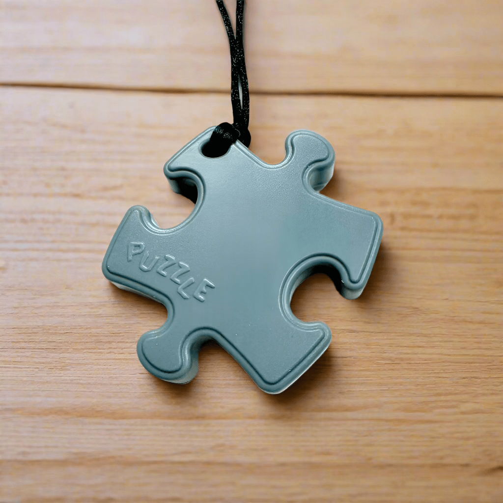 Sensory Corner Grey Puzzle Piece Chewable Pendant