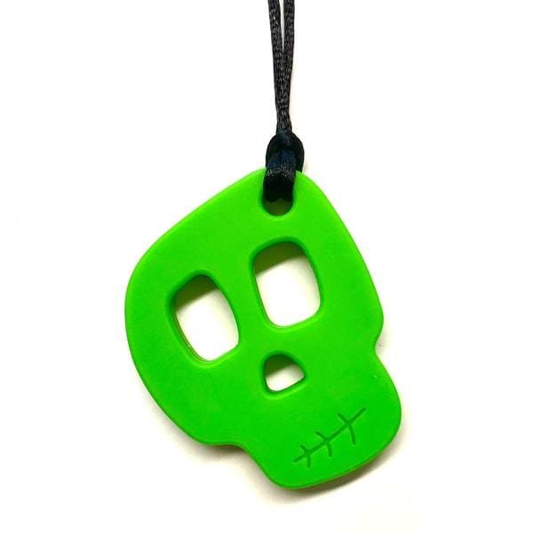 Sensory Corner Oral Motor Fidget Kit + Skull Lime Green Discreet Chew Fidget Pack