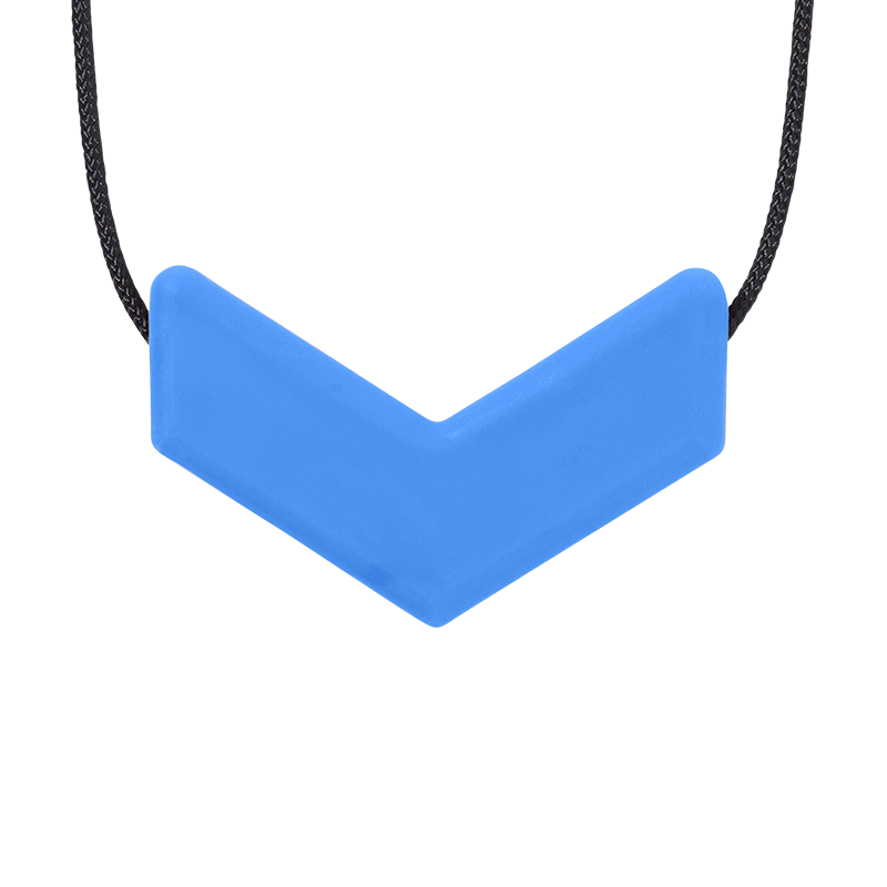 Sensory Corner Royal Blue - XXT Firm Ark Chevron Chew Necklace