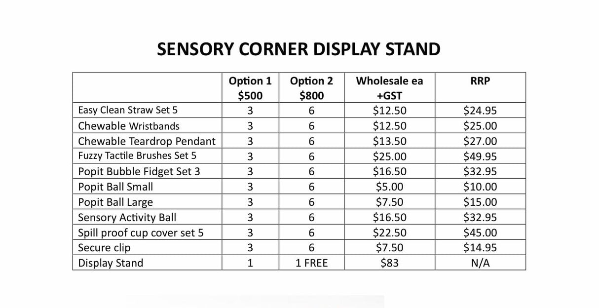 Sensory Corner SC Display Stand Set