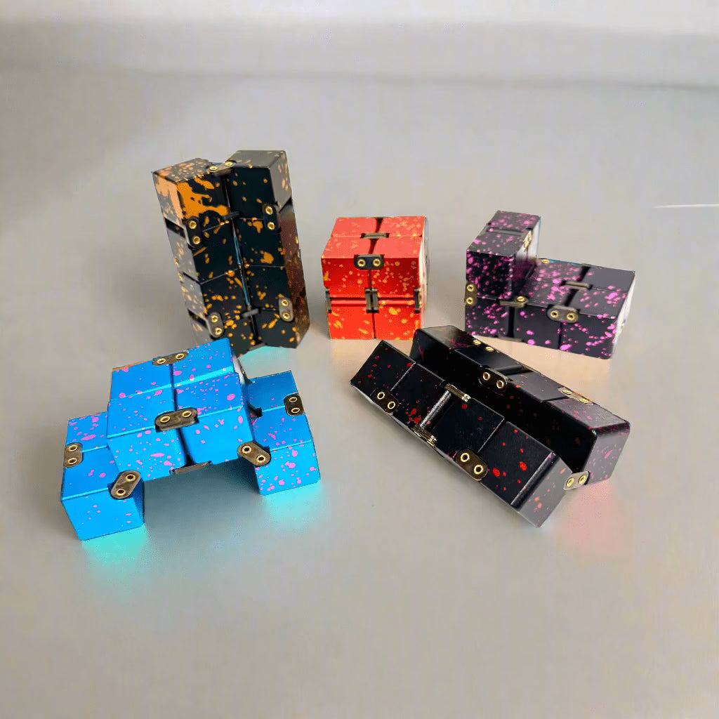 vendor-unknown Fidget Metal Infinity Cube - Splash Collection