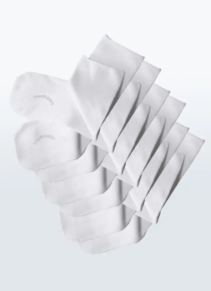 Smartknit Clothing & Accessories Medium / White / 6-Pack Seamless Kids Socks