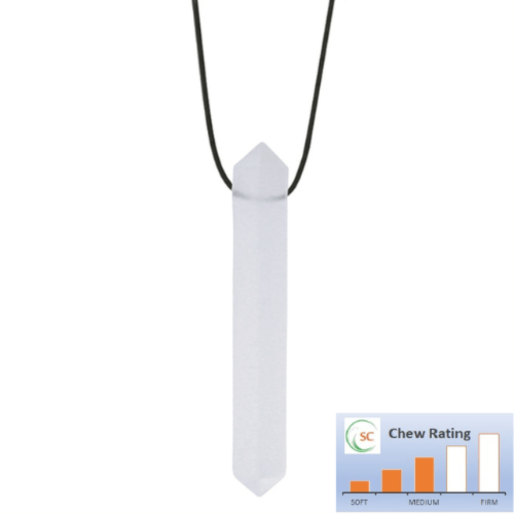 Ark Therapeutics Oral Motor Ghost Translucent Medium Krypto Bite Chewable Gem Necklace