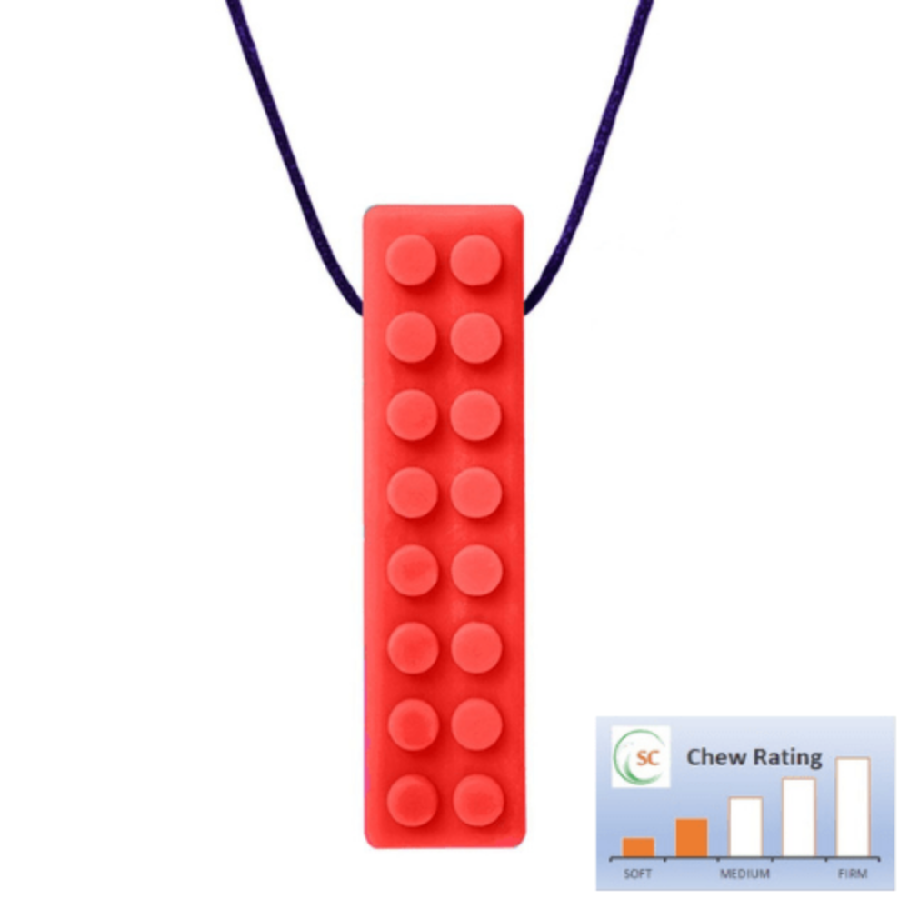 Ark Therapeutics Oral Motor Red - Soft Brick Stick Chewable Necklace
