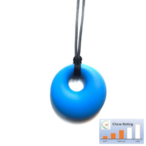 Kean Oral Motor Sky Blue Chewable Circular Pendant