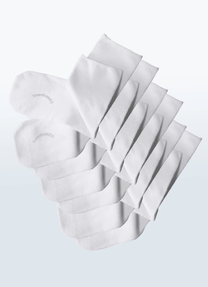 Smartknit Clothing & Accessories Medium / White / 6-Pack Seamless Kids Socks