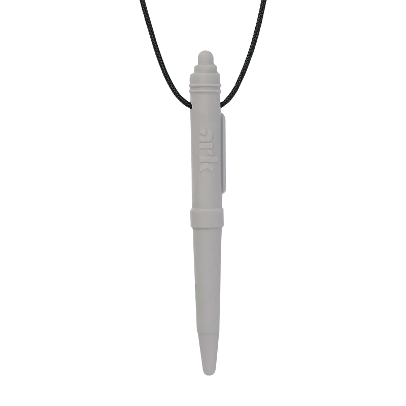 Ark Therapeutics Oral Motor Light Grey ARK Chewable Pen Necklace