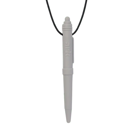 Ark Therapeutics Oral Motor Light Grey ARK Chewable Pen Necklace