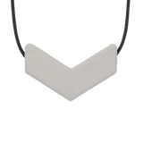 Sensory Corner Light Grey - Soft Ark Chevron Chew Necklace