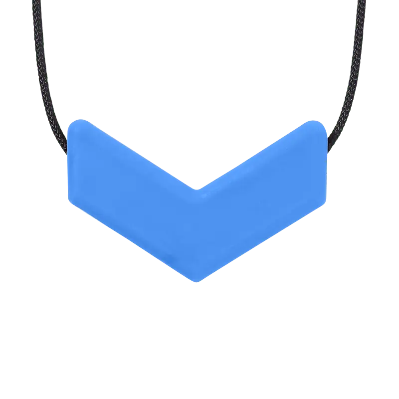 Sensory Corner Royal Blue - XXT Firm Ark Chevron Chew Necklace