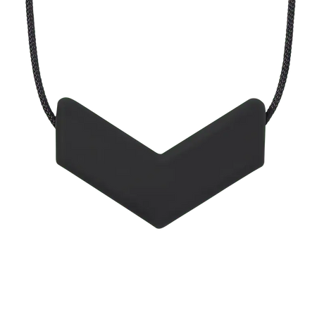 Sensory Corner Black - XT Medium Ark Chevron Chew Necklace