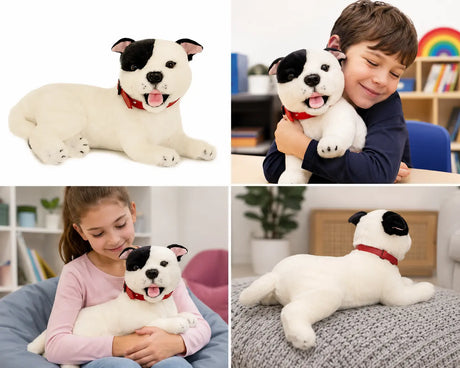 Weighted Dog Staffordshire Bull Terrier White 1.8kg vendor-unknown