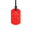Ark Therapeutics Red ARK Frost Bite Snowman Chew Necklace