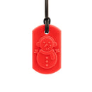 Ark Therapeutics Red ARK Frost Bite Snowman Chew Necklace