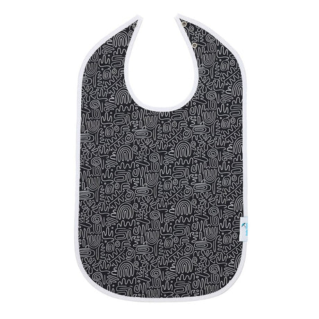 Brolly Sheets Aids For daily Living Small Adult / Black Geo Bib Patterned