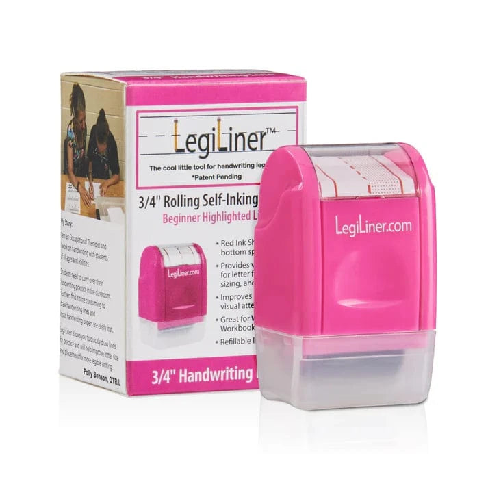Legiliner Hand Writing LegiLiner Self-Inking Teacher Stamp-3/4-inch Pink