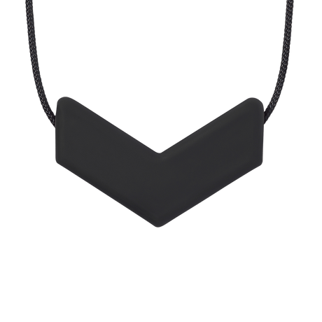 Sensory Corner Black - XT Medium Ark Chevron Chew Necklace