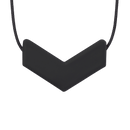 Sensory Corner Black - XT Medium Ark Chevron Chew Necklace
