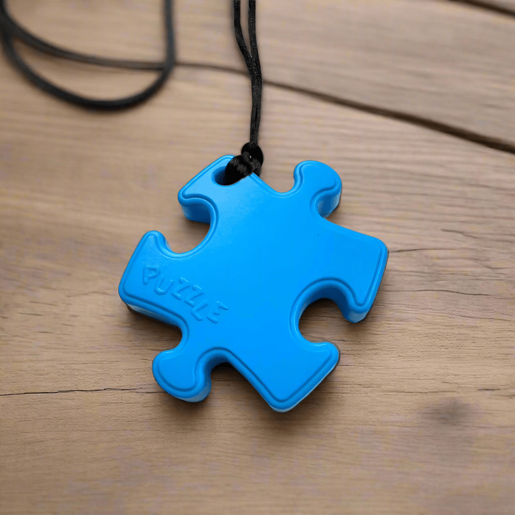 Sensory Corner Blue Puzzle Piece Chewable Pendant
