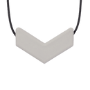 Sensory Corner Light Grey - Soft Ark Chevron Chew Necklace