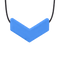 Sensory Corner Royal Blue - XXT Firm Ark Chevron Chew Necklace