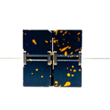 vendor-unknown Fidget Black / Gold Metal Infinity Cube - Splash Collection