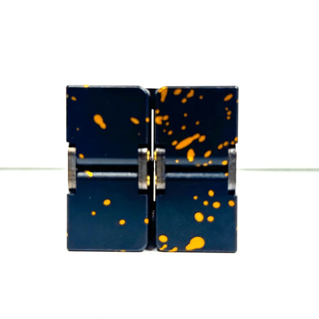 vendor-unknown Fidget Black / Gold Metal Infinity Cube - Splash Collection