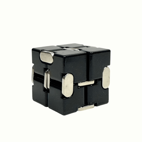 vendor-unknown Fidget Black Metal Infinity Cube