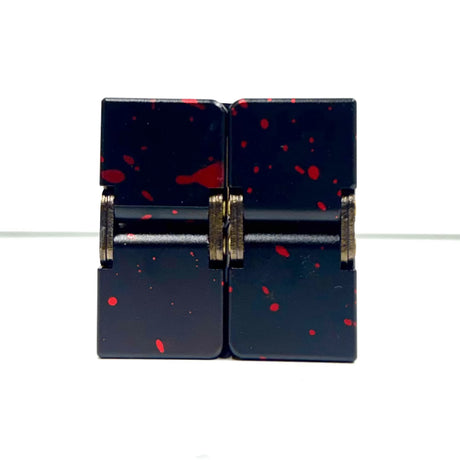 vendor-unknown Fidget Black / Red Metal Infinity Cube - Splash Collection