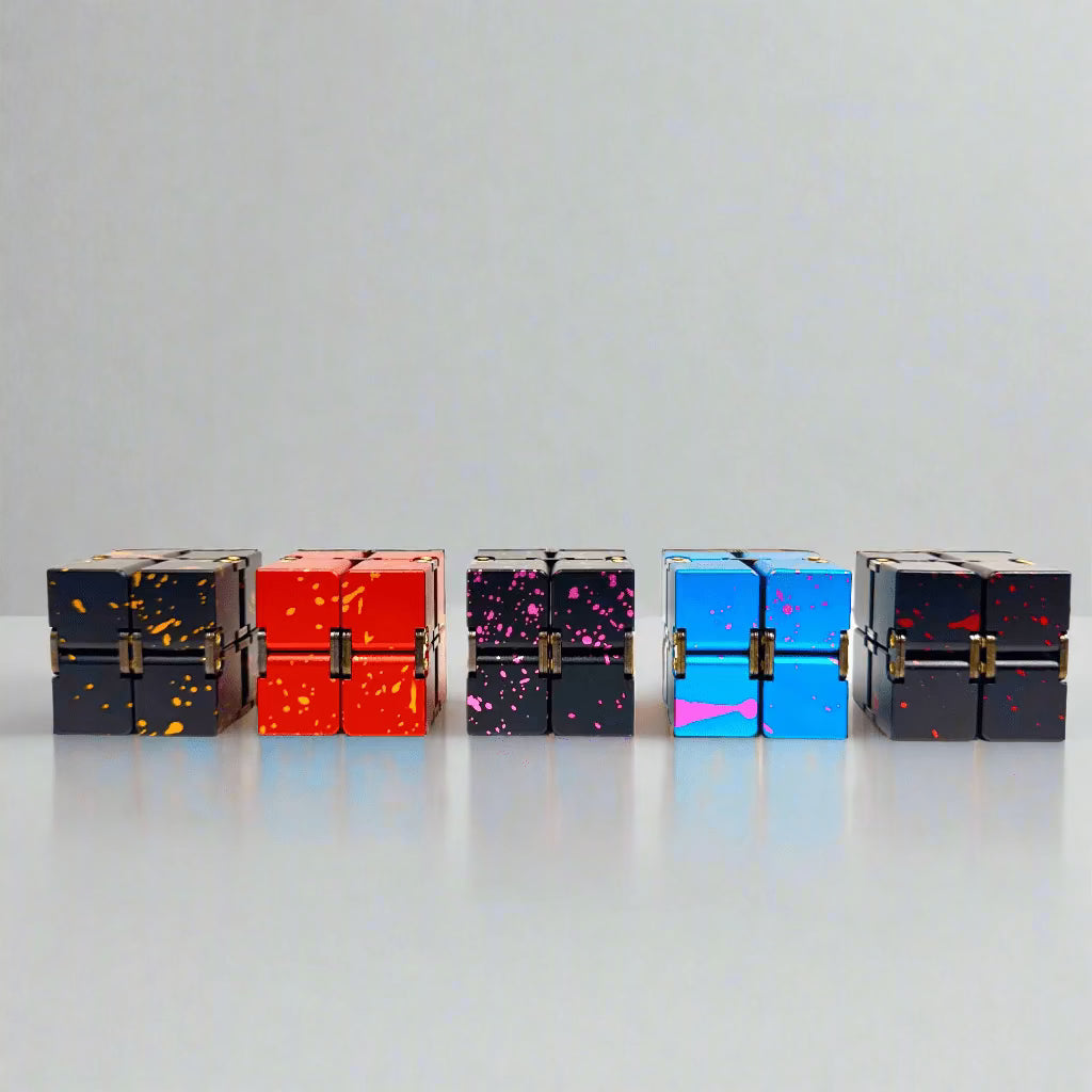 vendor-unknown Fidget Metal Infinity Cube - Splash Collection