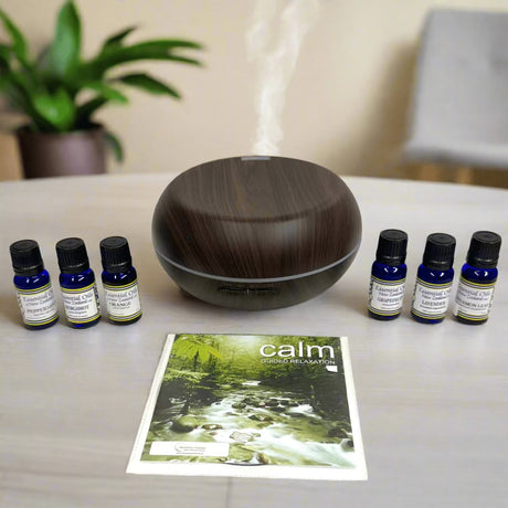 vendor-unknown Smell Dark Wood 6 Oil Set Diffuser Starter Kit Wood  200ml