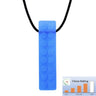 Ark Therapeutics Oral Motor Blue Translucent - Medium Brick Stick Chewable Necklace