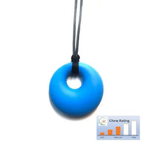 Kean Oral Motor Sky Blue Chewable Circular Pendant