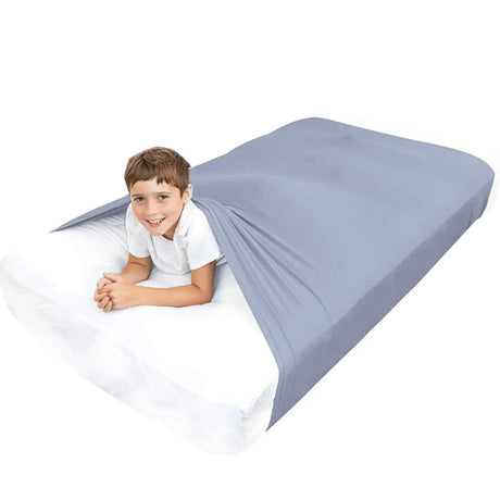 Sensory Corner Weighted/ Pressure Single - Cotton/Spandex / Light Grey Compression Bed Sheets NEW