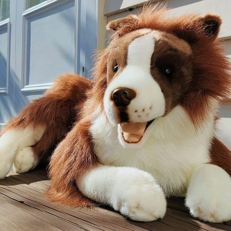 Weighted Dog Border Collie Brown 4kg Sensory Corner