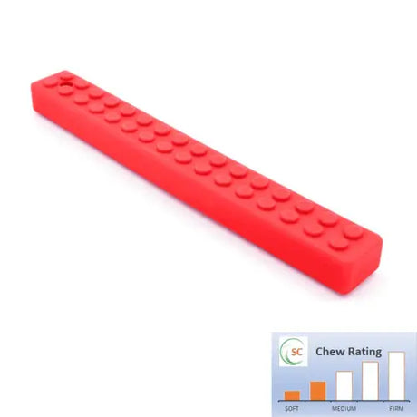 Ark Therapeutics Oral Motor Red - Soft Medium Mega Brickstick Necklace
