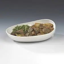 vendor-unknown Aids For daily Living Light Grey Scooper Dish with Non Skid Base (Skidtrol)