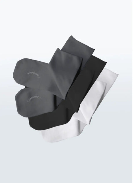 Smartknit Clothing & Accessories Medium / White/Black/Charcoal / 3-Pack Seamless Kids Socks