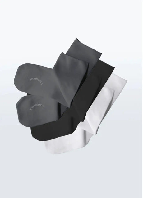 Smartknit Clothing & Accessories Medium / White/Black/Charcoal / 3-Pack Seamless Kids Socks