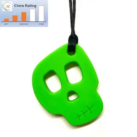 Yiwu Enjoy Commodity Co Ltd Lime Green Skull Chewable Pendant