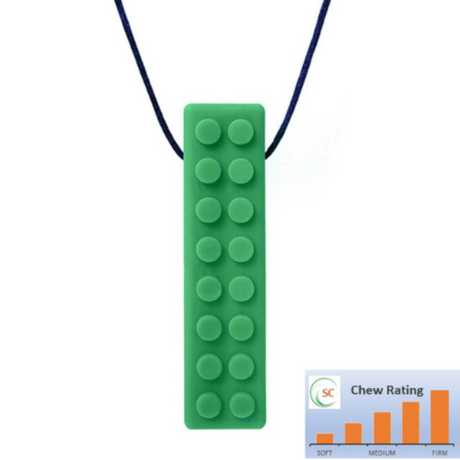 Ark Therapeutics Oral Motor Forest Green - Firm Brick Stick Chewable Necklace