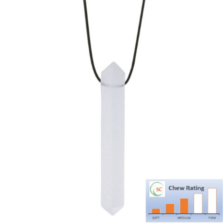 Ark Therapeutics Oral Motor Ghost Translucent Medium Krypto Bite Chewable Gem Necklace