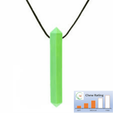 Ark Therapeutics Oral Motor Lime Green Medium Krypto Bite Chewable Gem Necklace