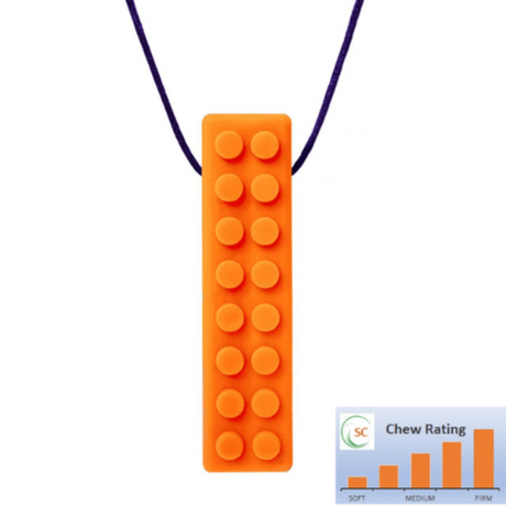 Ark Therapeutics Oral Motor Orange - Firm Brick Stick Chewable Necklace