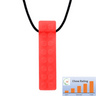 Ark Therapeutics Oral Motor Red Translucent - Firm Brick Stick Chewable Necklace