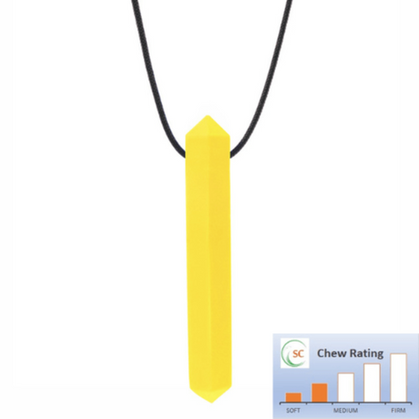 Ark Therapeutics Oral Motor Yellow Medium Soft Krypto Bite Chewable Gem Necklace