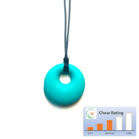 Kean Oral Motor Turquoise Chewable Circular Pendant